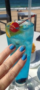 My nails match my drink!